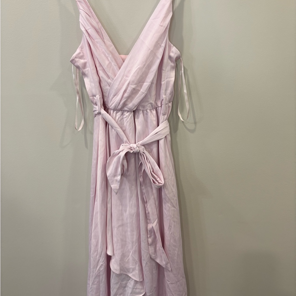 Elegant Pink Midi Dress